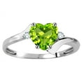thumbnail image 2 of Original Star K� Heart Shape 6mm Genuine Peridot bypass Ring, 2 of 9