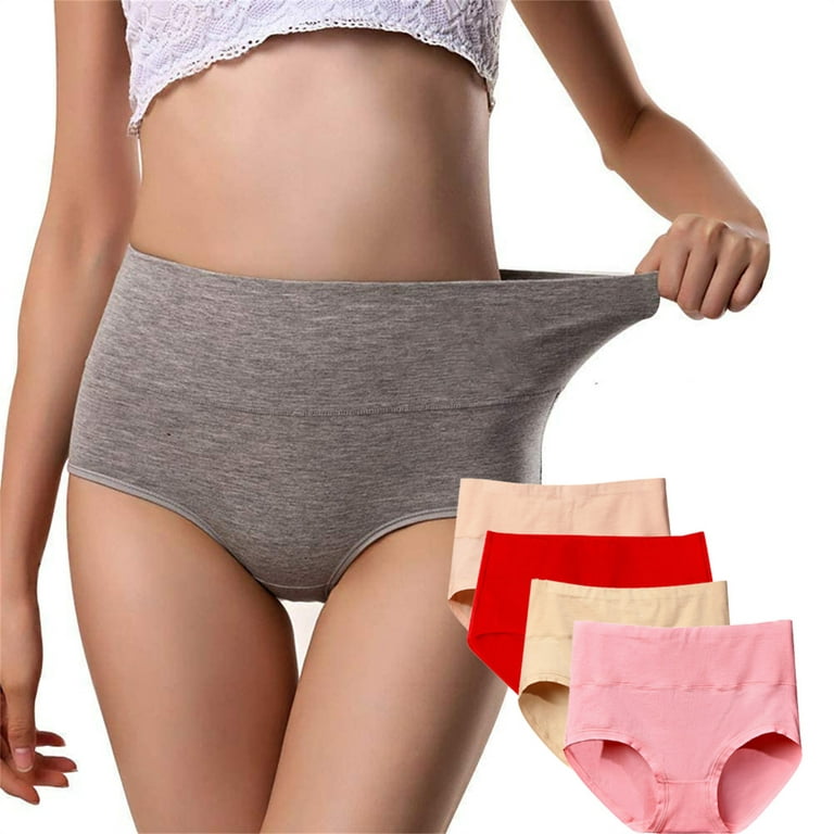 BIZIZA Womens Light Compression Briefs Underwear Full Coverage Clearance  Women's High Waisted Seamless Tummy Control High Cut Plus Size Briefs  Panties