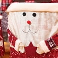 thumbnail image 4 of Christmas Chair Covers – Santa Hat Chair Back Covers for Dining Room, Washable Fabric Chair Slipcovers for Holiday Party, Restaurant, Office, Classroom Decorations, 4 of 5