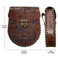 thumbnail image 3 of AOOOWER PU Medieval Embossed Belt Pouch Viking Belt Coin Bag Vintage Pouch Bag, 3 of 15