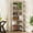 Light Brown and White, variant on Finmind 78.74" Tall Corner Shelf, 7-Tier Industrial Corner Bookshelf, Wood and Metal Freestanding Display Shelf Etagere Bookcase, Rustic Brown & Black