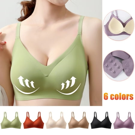 Fesfesfes Women Fashion Bra Wireless Underwear Bra Everyday Underwear Bras for Women High Support
