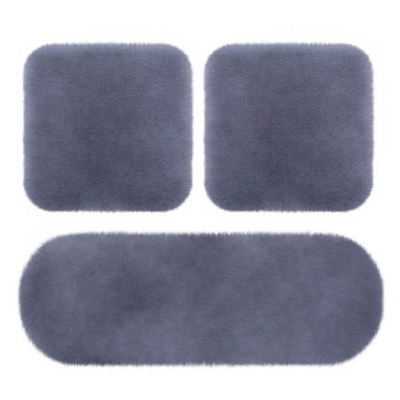 geerera 3Pcs Car Front Rear Seat Cushion, Soft Warm Winter Auto Seat Cover, Vehicle Seat Protector Pad With Non-Slip Backing, Car Accessories for Home and Office Chair