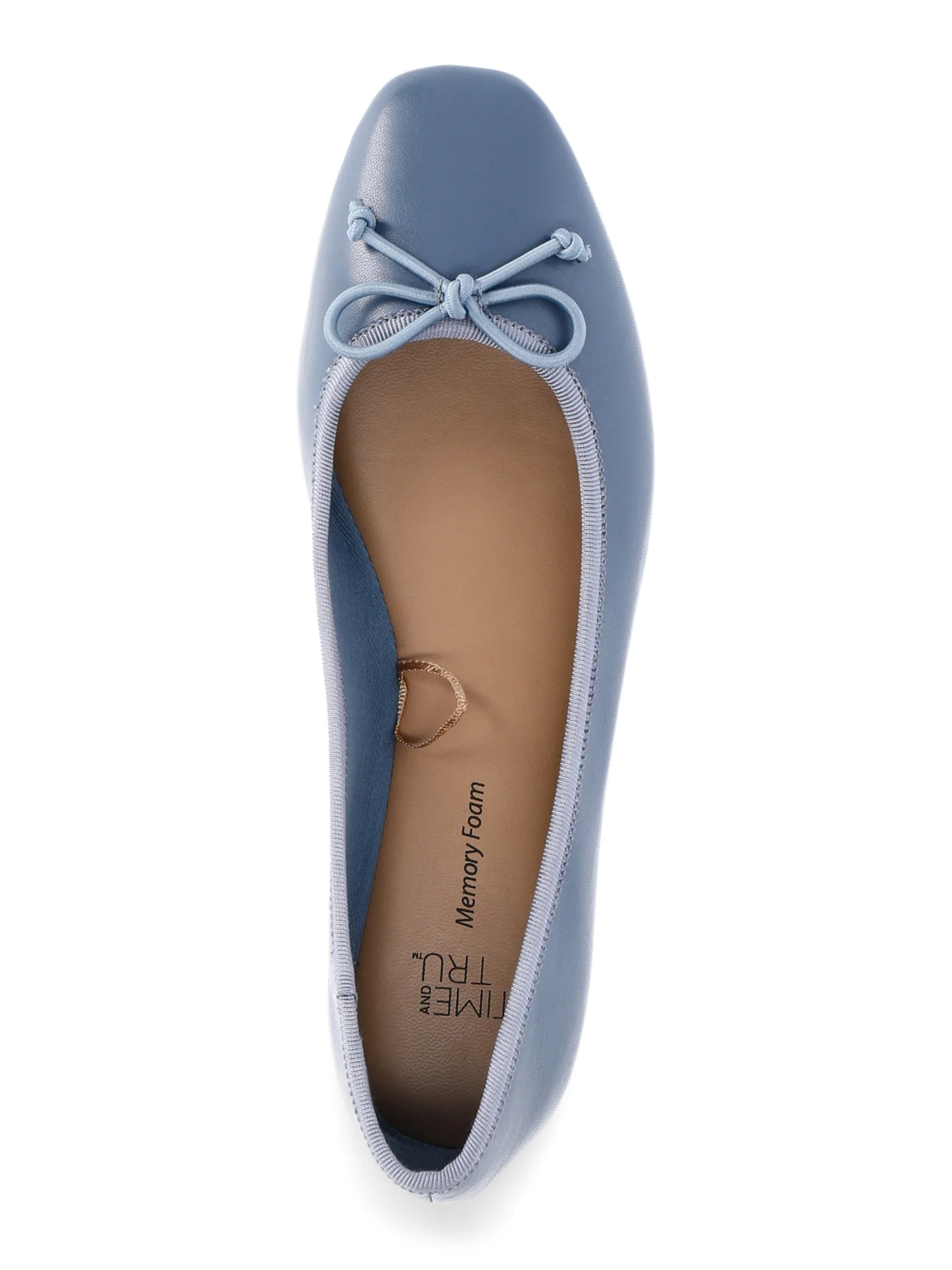 Time and Tru Women's Faux Leather Ballet Flats