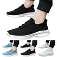 thumbnail image 5 of PEASKJP Mens Sneakers Breathable Lightweight Mesh Anti-Slip Comfort Gym Shoes Fashion Sneakers Black 45, 5 of 5