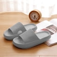 thumbnail image 1 of Soft Sole Women's Indoor Pillow Slides - Comfortable Open Toe Bathroom Slippers for Home and Travel, 1 of 4