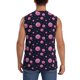 thumbnail image 4 of Fotbe Pink Planets And Stars Men's Camiseta sin Mangas Estampada para Hombres, Playera Casual para Gimnasio, Entrenamiento, Playa-Large, 4 of 7