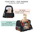 thumbnail image 3 of Peace Sign Premium Cat Carrier Bag - Durable 900D Oxford Cloth & Sherpa Base, Spacious 17x10x11.8 in Size, Comfortable Nylon Webbing - Ideal for Traveling with Your Feline Friend!, 3 of 7