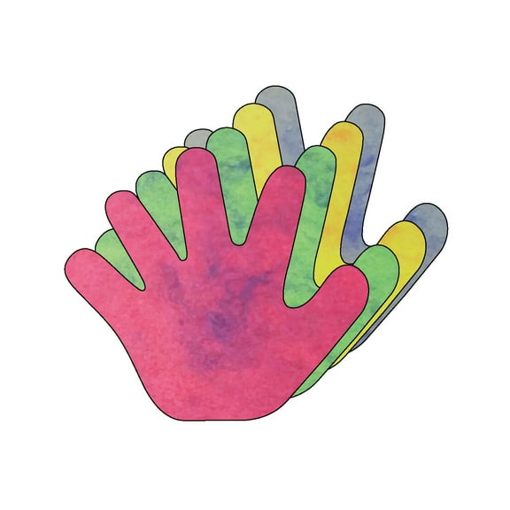 SHAPES ETC. Hand Marble Assorted Colors Creative Cut-Outs- 3”
