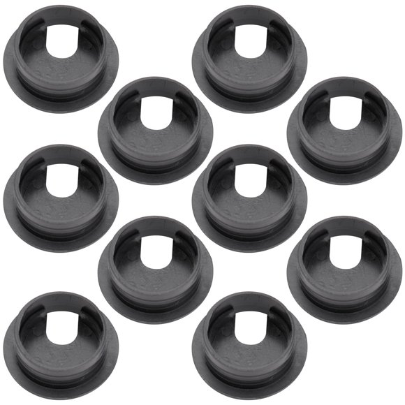 BRIGHTFUFU 10Pack Furniture Cable Hole Cover Plastic Black for General Users Convenience Back to School