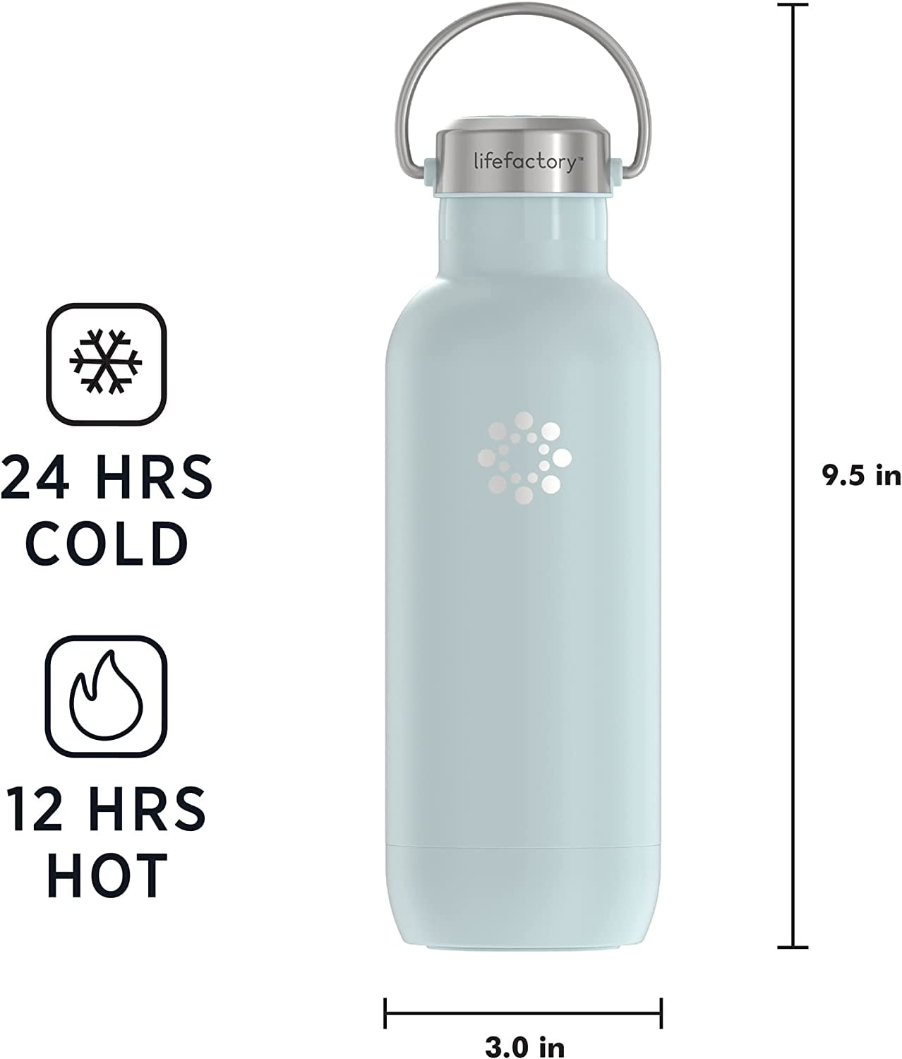 Homgreen Insulated Water Bottle with Straw, Stainless Steel Thermos Bottle  Sleeve & Carrying Strap, Travel Coffee Mug for Kids Women Men -480ml 