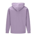 thumbnail image 6 of Aobny Pocket Tshirts Plain Corduroy Mens T-Shirts Hooded Big & Tall Long Sleeve Mens Work Shirts,Purple,M, 6 of 9