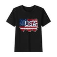 thumbnail image 2 of Delliss Little Girls 4th of July Shirt Toddler Shirts Short Sleeve T-Shirt 2-15 Years, 2 of 5