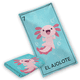thumbnail image 1 of Toalla de Baño Juana Gallo Diseño de Ajolote Loteria Azul Ligera y Suave, 1 of 5