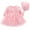 Pink, variant on Odeerbi Cute Princess Tulle Dresses For Girls Newborn Toddler Baby Clothes 2025 Long Sleeve Embroidery Lace Mesh Dress Hat Set Pink
