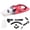 Red, variant on Dengmore Vehicle Mounted Vacuum Cleaner Wired Vehicle Automotive Household Dry Wet Dual purpose High power Rechargeable Hand held Vacuum Cleaner