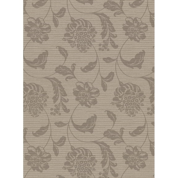 Warner Holiday Brown Jacobean Wallpaper