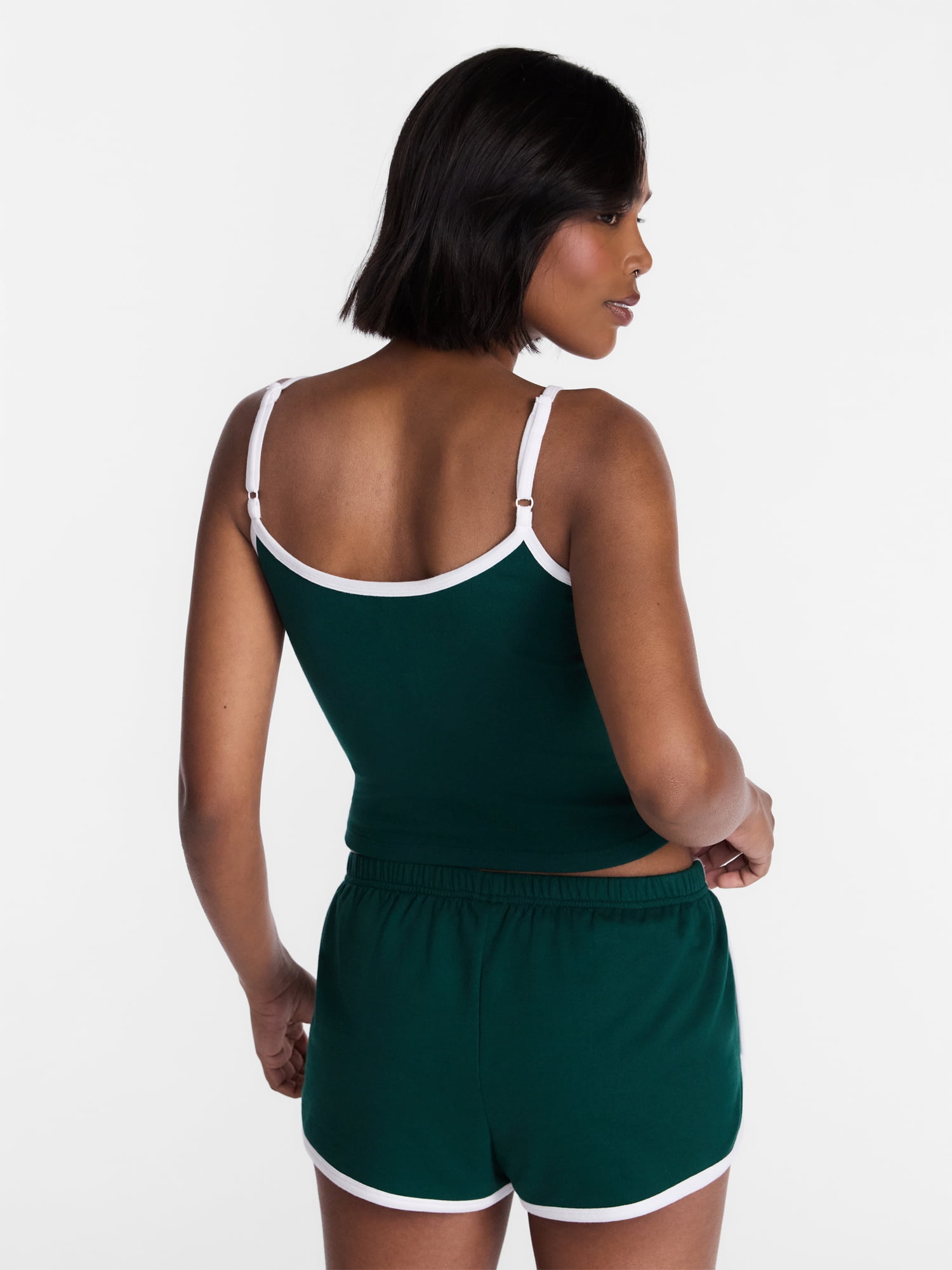 No Boundaries Sports Tank Top and Shorts Sleep Set, 2-Piece, Women's XS-XXL
