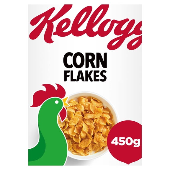 Kellogg's Corn Flakes Breakfast Cereal 450g, Imported from Britain