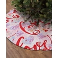 thumbnail image 2 of Valentines Day Christmas Tree Skirt 48 Inches Large Christmas Skirt Tree, Pink Red Ombre Love Heart Tree Skirt Christmas Decorations for Fireplace Party Holidays Indoor Outdoor, 2 of 7