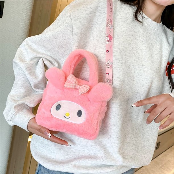 Botu Sanrio sac Kawaii peluche Melodie Kuromi doux sac à main sac à bandoulière Anime sac à dos en peluche filles enfants