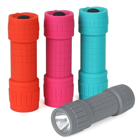 Dynato 4-Pack Mini Flashlight, Super Bright LED Flashlights Set with AAA Batteries Included