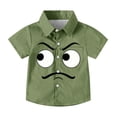 thumbnail image 3 of Blusa y camisa de manga corta con cuello vuelto para niños y niñas, moda, estampado bonito con bolsillo, camisa informal de manga corta para niño., 3 of 8