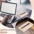thumbnail image 5 of Wooden Pen Tray Pen Display Stand Wave-Shaped Pens Holder Desk Pencil Organizer Fountain Pens Holder with 4 Compartments DIY, 5 of 6