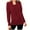 Wine Red, variant on XFLWAM Women Deep V Neck Fake Two Piece Long Sleeve Knitted Sweater Solid Color Blouse Loose Pullover Tops Blue M