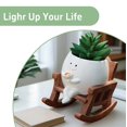 thumbnail image 4 of Mecedora Planter Pot yiilead con forma de cara sonriente, 12 cm, 4 of 6