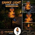thumbnail image 5 of Python Legacy Golden Ember Edition Solar Garden Light Illuminated Python Statue Python Solar Landscape Lamp Python Solar Lamp Winged Python Figurine Light Rock Base Python Garden, 5 of 6