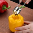 thumbnail image 1 of Descorazonador de Frutas de Acero Inoxidable 304 Yst250522003 | Mango Ergonómico | Mecanismo de Prensado Giratorio para Manzanas y Pepinos | Descorazonador Multiusos para Verduras | Almacenamiento co, 1 of 6