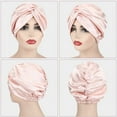 thumbnail image 4 of MEGICOT 100% Mulberry Silk Double Layer Sleep Cap with Elastic Band, Hair Care Bonnet for Natural Hair Curly Hair, 4 of 9