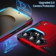 thumbnail image 2 of WWS-for Galaxy S25 Ultra Case with Stand, Military Grade Protective Phone Case with 360° Rotatable Metal Ring Kickstand [Support Magnet Mount] Compatible with Samsung Galaxy S25 Ultra, Red, 2 of 4