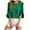 Green, variant on Womens 3/4 Length Sleeve Tops Crew Neck Solid Color Fashion Shirts Spring Summer Business Casual Blouses Shirt