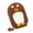 Brown, variant on Credit Card Holder Wallet for Women Cute Penguin Shaped Small Leather Card Bag Portable Zip Coin Purses for Travel Shopping Brown