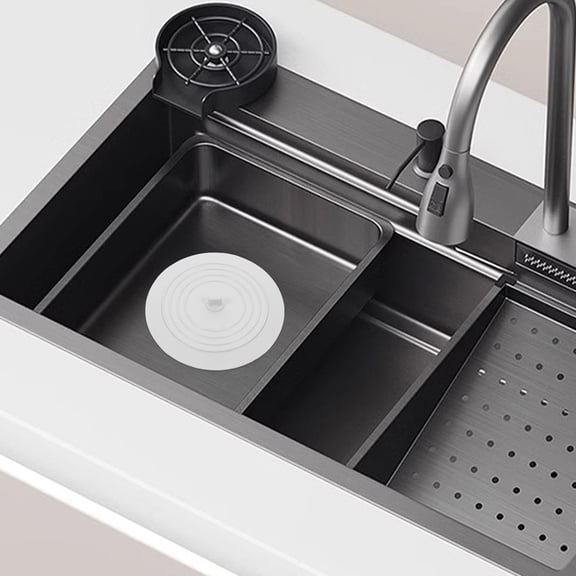 ELAYARD Bath Tub Drain Stopper, White Rubber, Tight Seal, Versatile Design, Bathroom Use