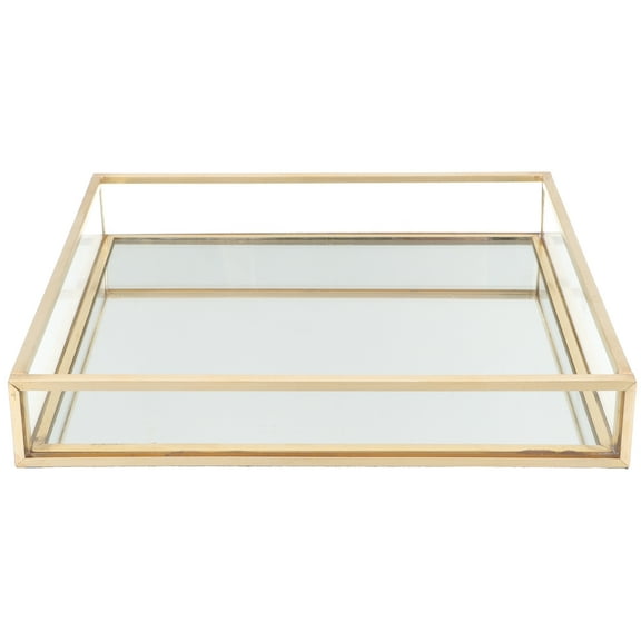 HEALEEP Decorative Tray Golden Organize Storage 1Pack 6.1x6.1in
