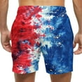 thumbnail image 6 of Brnmxoke Mens American Flag Stars Stripes Swim Trunks No Mesh Quick Dry Board Shorts Breathable Surf Beach Shorts Swimwear Bathing Suits Multicolor,XXXXXL, 6 of 7