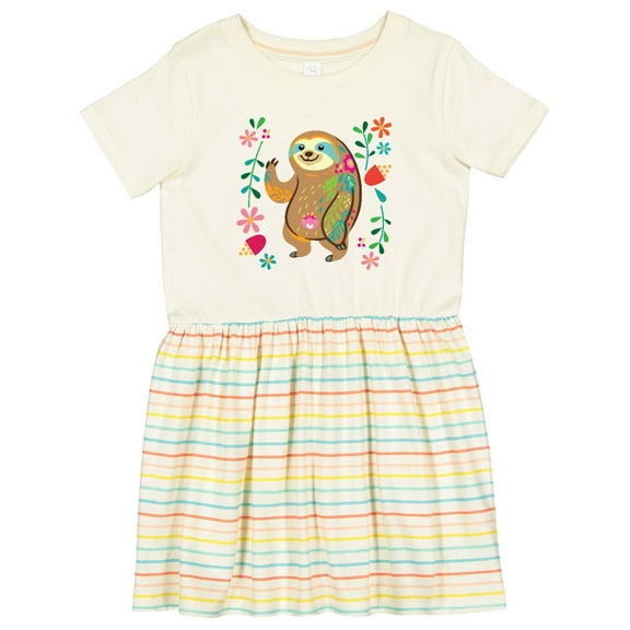 Inktastic Sloth Cute for Girls Girls Toddler Dress