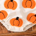 thumbnail image 6 of YWIYIUD InfantBaby Girl Clothes Soft Ruffle Long Sleeve Pumpkin Sweatshirt Bubble Romper Fall Halloween Outfit Set Crew Neck Jumpsuit with Bow Headband Toddler Girl Fall Clothing 3-6 Months, 6 of 8
