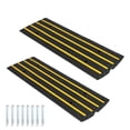 thumbnail image 1 of GloryStar Driveway Rubber Curb Ramps, 48 Inch Heavy Duty Gutter Slope Ramp, Features Low Profile Design for Easy Car Access, Built-in Water Channel for Drainage, Use on Garage, Dock, or Sidewalk, 1 of 8