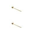 thumbnail image 2 of Inteprter 8 piezas cuchara agitadora de acero inoxidable café té leche bebida agitador cubiertos vajilla cocina pastel comer oro 15cm Oro 15cm 2piezas, 2 of 6