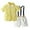 Yellow, variant on Odeerbi Toddler Two-piece Set Boys Girls Summer Formal Suit Gentleman School Uniform Suit Bow Tie Plaid T-Shirt Suspender Shorts Outfits Baby Clothes Yellow