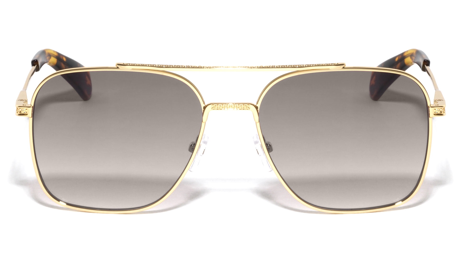 GLASS Lens Premium Square Pilot Metal Frame Sunglasses For Men Or Women UV400
