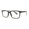 thumbnail image 2 of Stylish Matte Finish Rectangle Plastic Reading Glasses Grey +3.75, 2 of 4