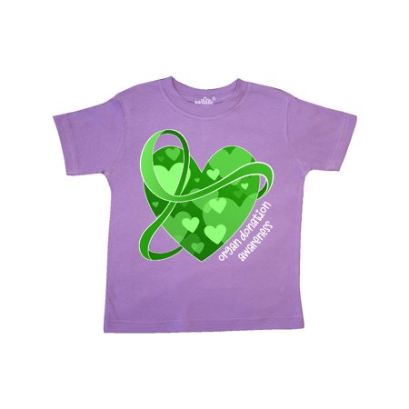 

Inktastic Organ Donation Awareness Green Heart and Ribbon Gift Toddler Boy or Toddler Girl T-Shirt