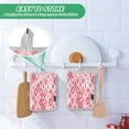 thumbnail image 6 of 2 Pack Pot Holders for Kitchen Heat Resistant Hot Pads Sets for Cooking Baking Pink and White Christmas Motifs, 6 of 7
