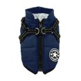 thumbnail image 2 of Chaqueta de invierno para perros con arnés Ropa de abrigo para perros Impermeable-azul marino-M brillar  Electrónica, 2 of 5