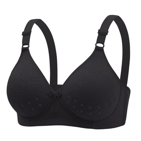 Weikingp Bras for Women  Thin Laceless Comfortable Breathability Underwear Large Size Brater Buckle Female Bra V Neck Vest Bralette Wireless Bra Bralettes for Women Plus Size Lingerie Clearance